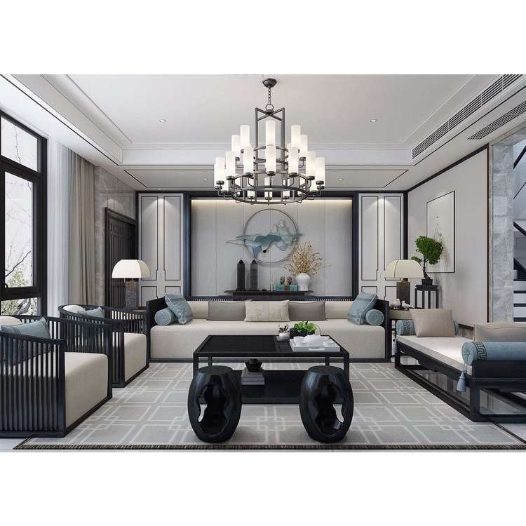 新中式实木沙发金丝檀木别墅客厅现代轻奢布艺贵妃榻禅意现货家具