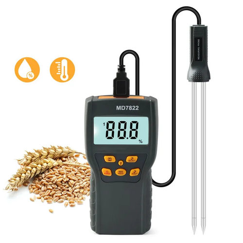 厂家直供数显颗粒粮食水分测试计超长探针数字式测湿仪MD7822