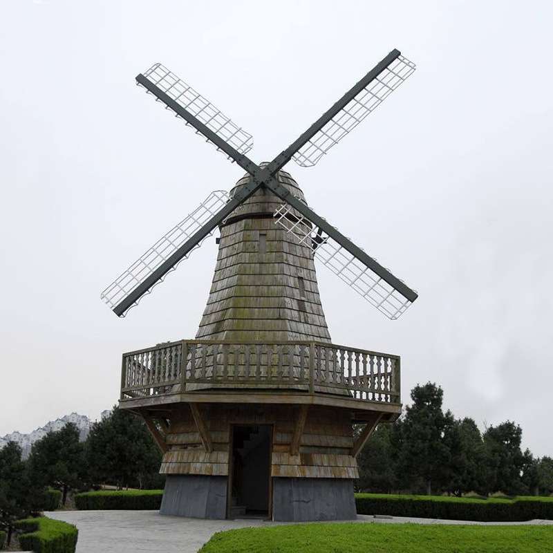 现货欧美荷兰装饰户外电动旋转景区景观中心公园落地摆件大型风车