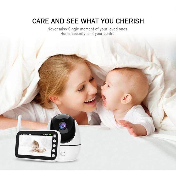 4.5寸babymonitor低功耗无需网络双向语音对讲婴儿监控监视器