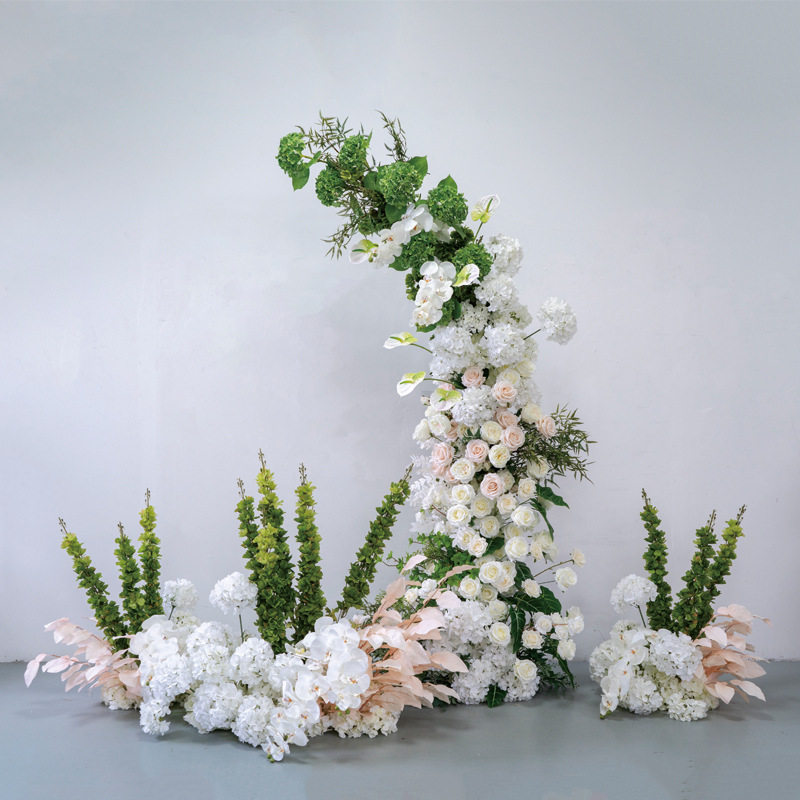 婚礼装饰森系牛角拱门花艺套装仿真绢花摄影背景活动仪式布置花