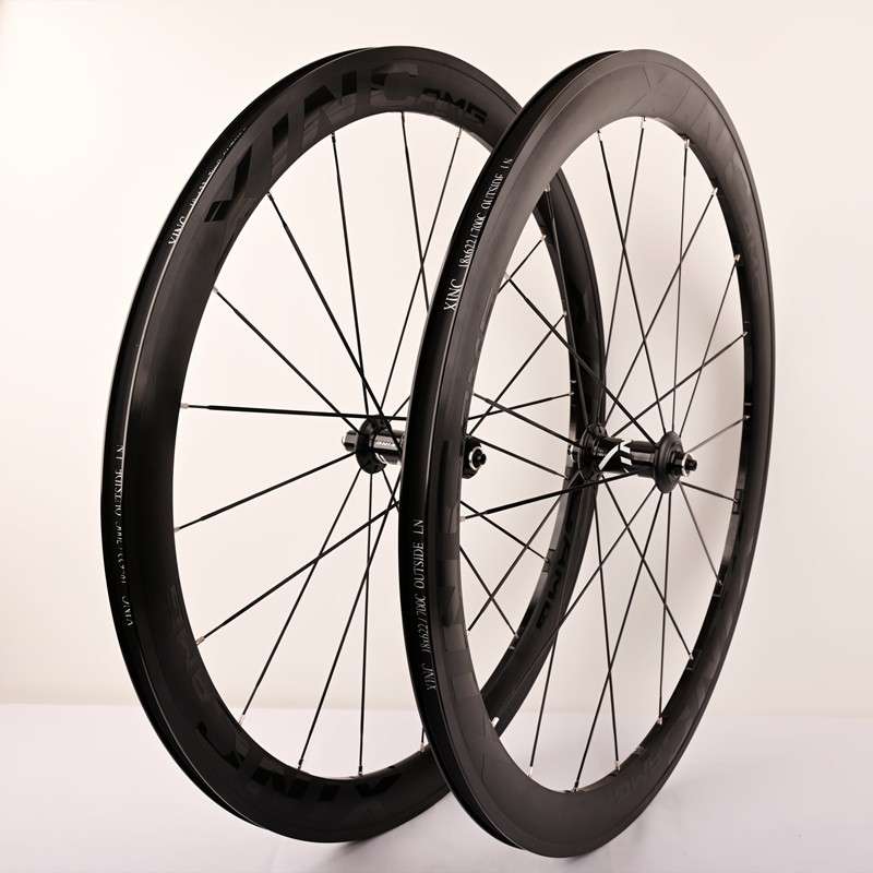 120响50MM框高公路自行车6爪6培林圈刹V/C快拆直拉扁条700C轮组