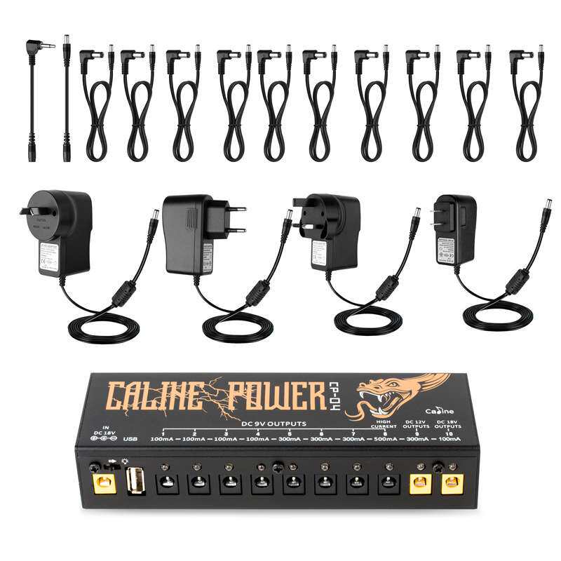 Caline CP-04 吉他效果踏板电源 10输出(9V、12V、18V)