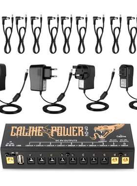 Caline CP-04 吉他效果踏板电源 10输出（9V、12V、18V）