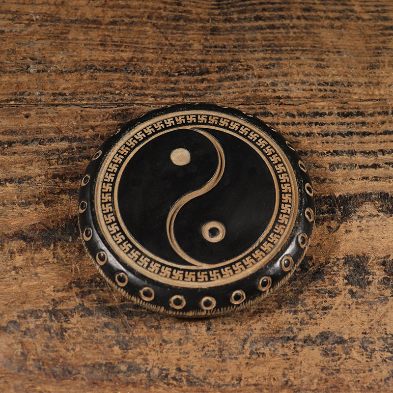 仿古青石整石雕刻杯垫