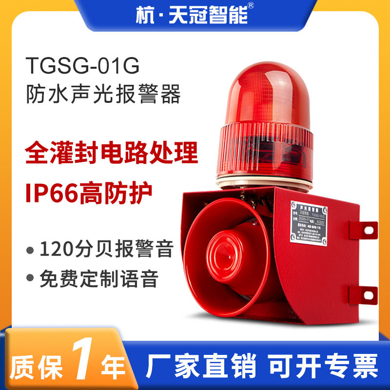 TGSG-01G室外防水声光报警器港口码头户外防尘防雨报警器IP66
