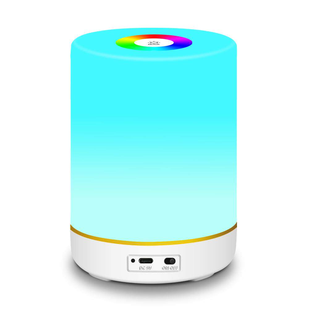 5000mAH新款大容量高亮超长续航七彩触摸台灯TYPEC充电小夜灯