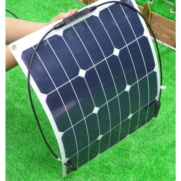 厂家批发sunpower半柔性40W太阳能电池板可弯曲房车专业设计