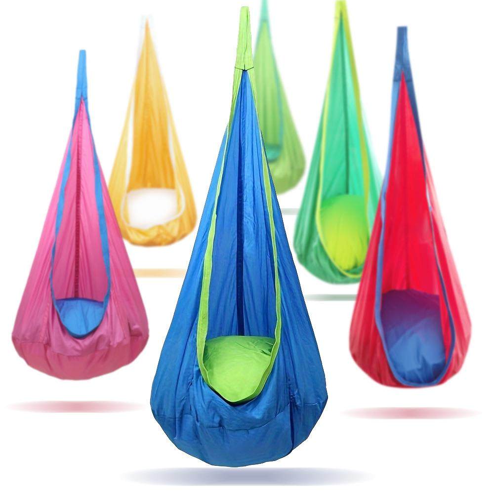 儿童吊椅室内外儿童秋千充气垫尼龙纯棉布袋秋千吊椅吊床秋千