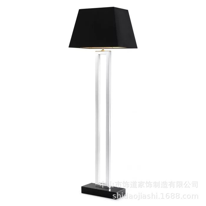 现代简约北欧落地灯客厅沙发卧室书房极简美式布罩落地灯中山批发