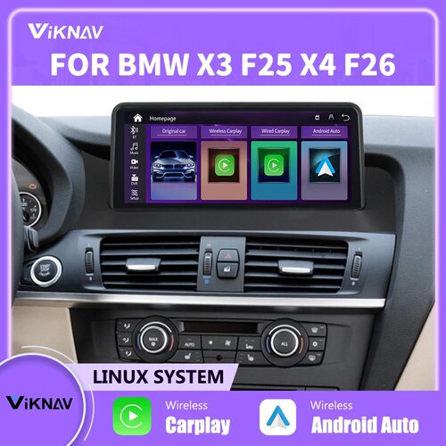 适用于宝马X3 F25 X4 F26 Linux系统改装高清大屏智能中控Carplay