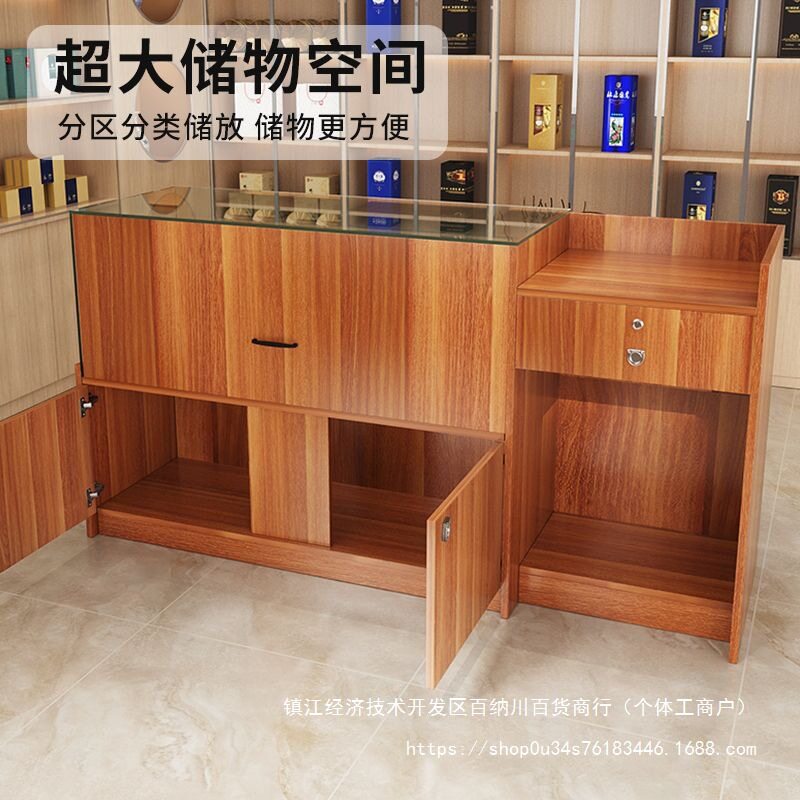 新款烟柜便利店超市收银一体烟柜带抽屉玻璃香烟柜抽屉式柜台