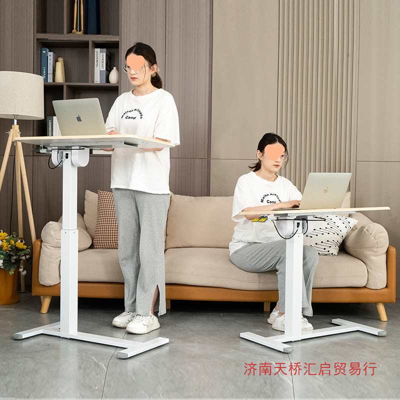 折叠升降站立移动办公电脑桌