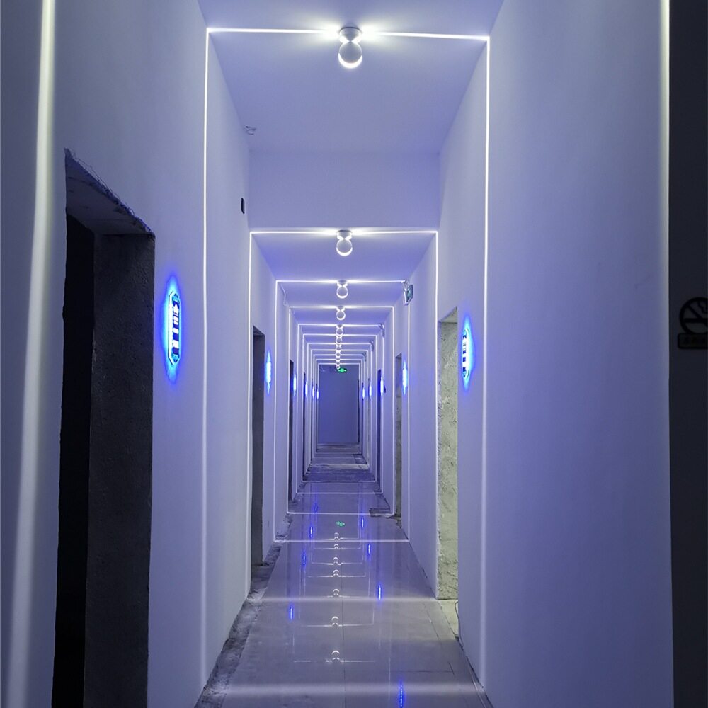 LED过道灯走廊射线灯门框装饰灯防水明装线条灯圆形