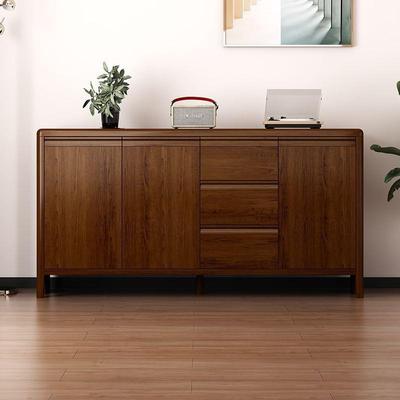 爆款全实木餐边柜靠墙一体储物柜厨房大容量茶水柜家用收纳柜子