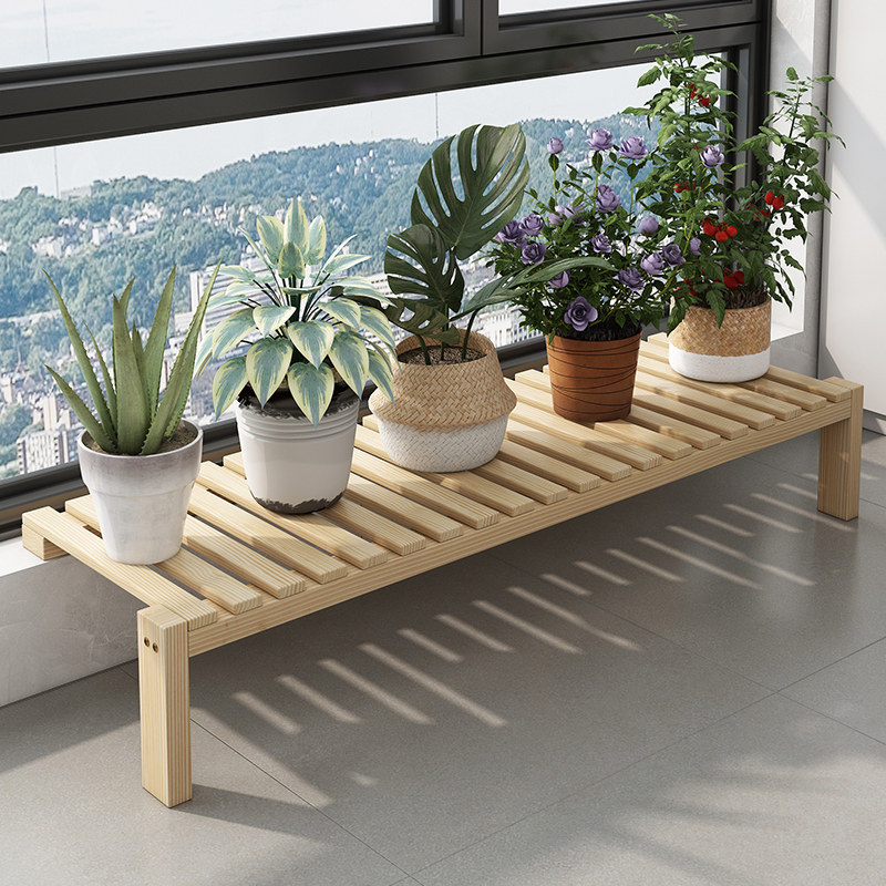 实木窗台花架阳台台沿延伸板落地窗台面置物架落地式架子定制高度,住宅家具,花架/花几,淘宝优惠券,粉丝福利购,淘宝优惠卷