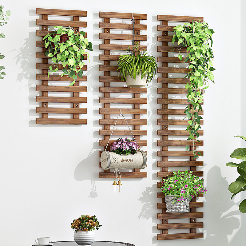 花架实木网格墙壁装饰阳台绿萝悬挂式简易置物架花盆架墙上花架子,住宅家具,花架/花几,淘宝优惠券,粉丝福利购,淘宝优惠卷