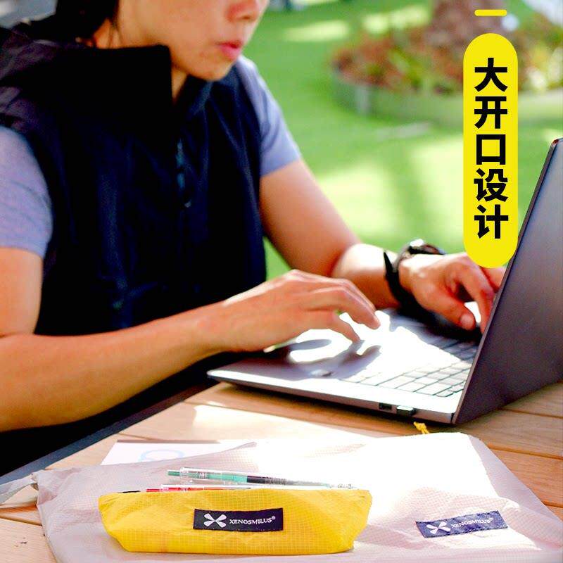 旅行轻量化可携式笔袋迷你麦克笔小学生简约小众容量纯色收纳文具