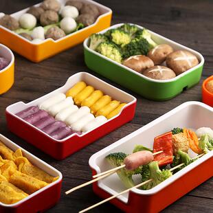 火锅店自主盘子菜盘商用密胺餐具特色烤肉装菜碟肥牛盘子串串香