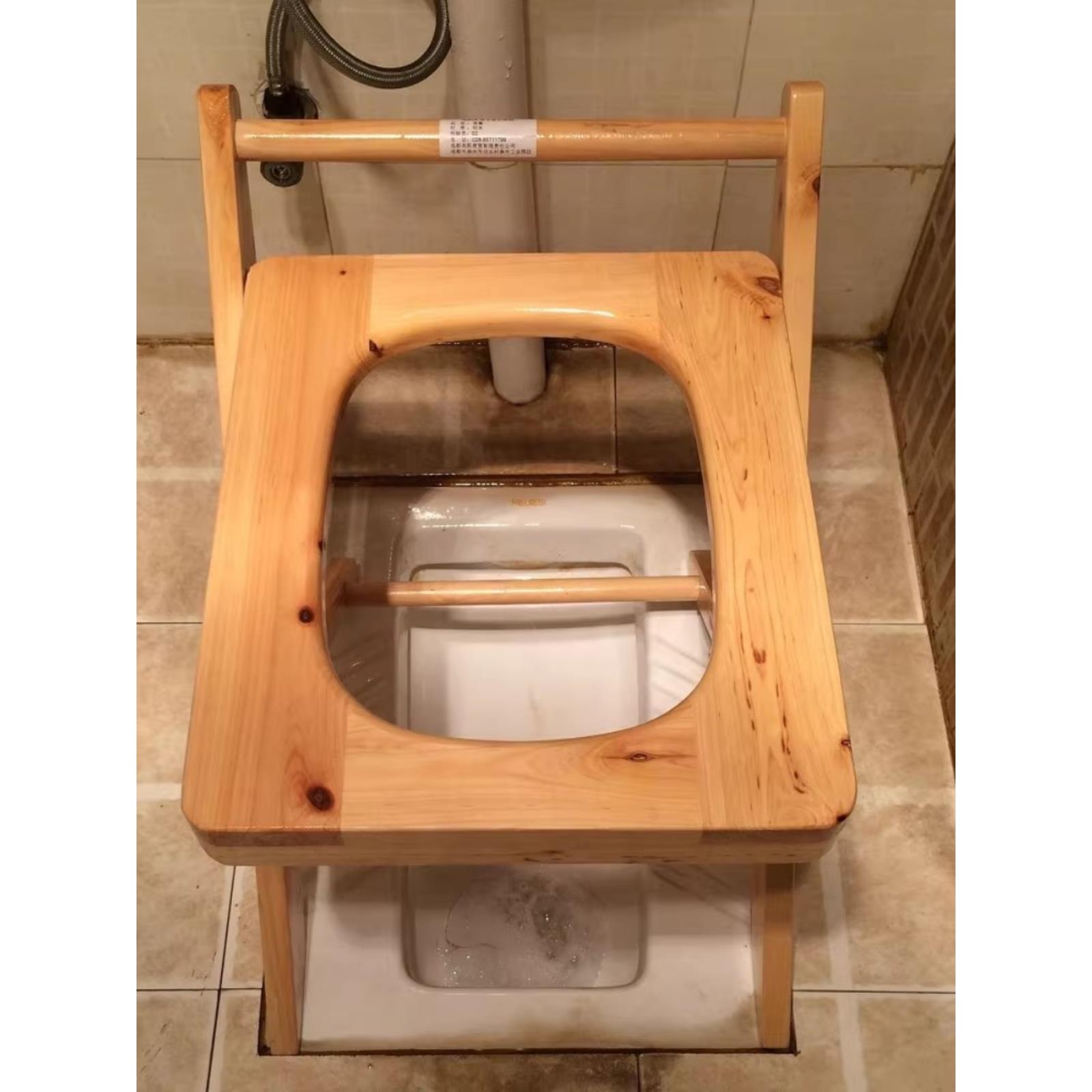 全实木轻便携折叠孕妇坐便椅坐便凳马桶凳老年人坐便器座蹲便器桶