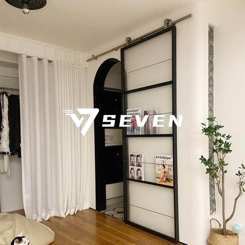休闲不锈钢轨道谷仓门定制推拉门书架谷仓门书房浴室客厅推拉门,全屋定制,卫生间门/厕所门,淘宝优惠券,粉丝福利购,淘宝优惠卷