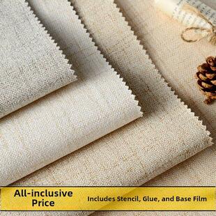 高级感新中式亚麻墙布无缝全屋2025新款高档客厅背景卧室棉麻壁布