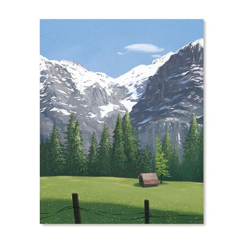 【特惠捡漏】插画师Park Jiyoung复刻艺术版画治愈系风景装饰画芯