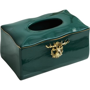 纸巾盒客厅茶几装饰摆件抽纸盒家用欧式面巾纸盒创意现代简约陶瓷