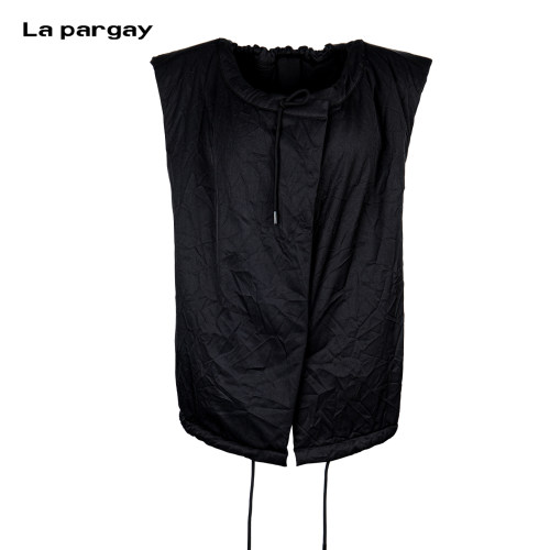 Lapargay圆领抽绳肌理感马甲