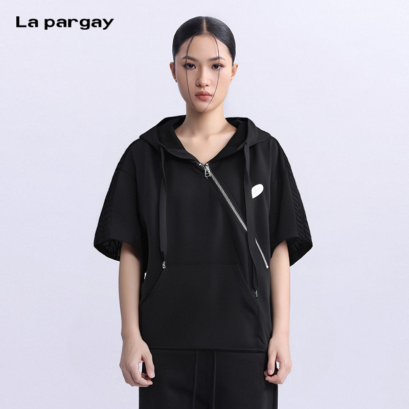 绵羊毛中袖连帽潮牌卫衣2025秋季新款斜开拉链针织个性设计感外套,女装/女士精品,卫衣/绒衫,淘宝优惠券,粉丝福利购,淘宝优惠卷