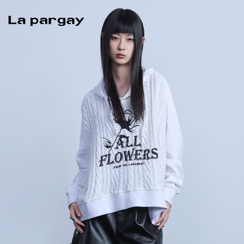 纳帕佳毛织拼接连帽卫衣女2024秋冬新款潮牌设计感宽松长袖外套,女装/女士精品,卫衣/绒衫,淘宝优惠券,粉丝福利购,淘宝优惠卷