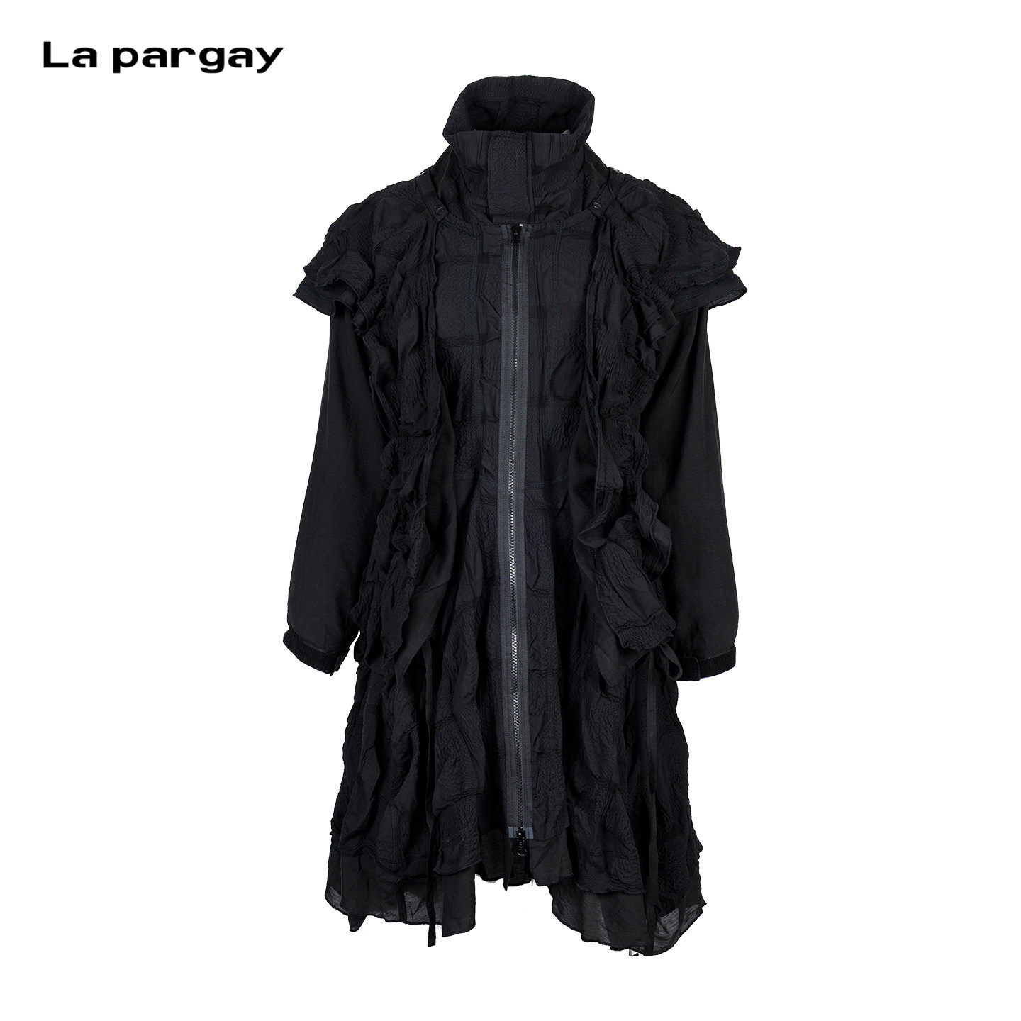 Lapargay解构压褶无袖两件套短衣