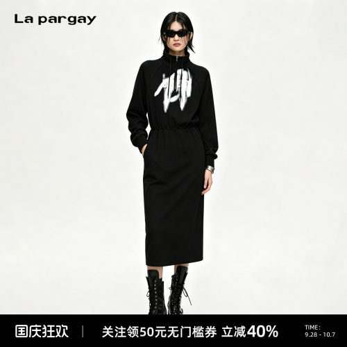 Lapargay插肩收腰显瘦连衣裙