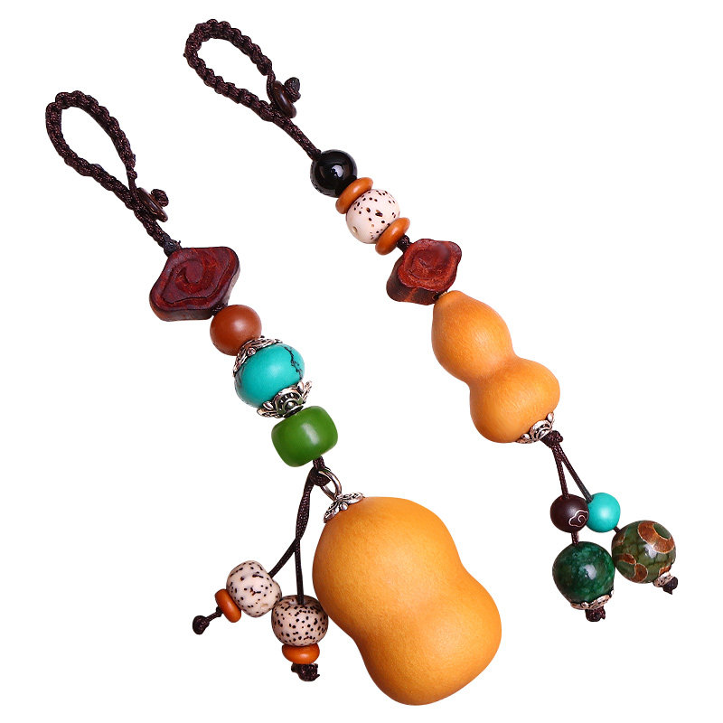 极速葫芦挂件钥匙小挂饰手捻把件A天然文玩精品草里金汽车编绳手