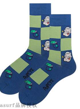 极速Autumn and winmter new animation illustration socks latt