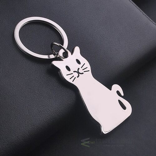 极速Keychain Cat Pendants DIY Men JeweHlry Car Key Chain Rin