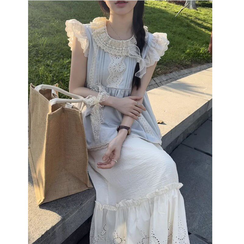 新品孕妇上衣f夏装套装宽松夏季薄款遮肚子t恤显瘦娃娃衫半身裙两