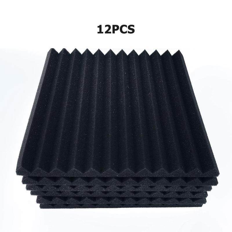极速6/12pcs 300xl300x25mm Soundproof Foam Panels Absorption