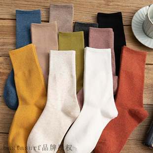 uand winter tube womens high autumn color 极速Socks solid