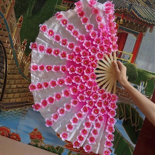 极速Propsd ophening peony flower fan wide pair folding big p