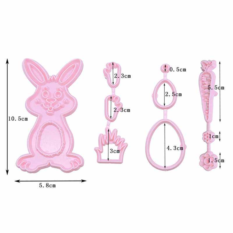 极速10pcs/set Easter Cosokie Cutter Rabbit Egg Carrot Biscui