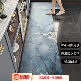 姝德国品质家用厨房地垫防滑防油可擦免洗轻奢PVC吸水脚垫定制 款