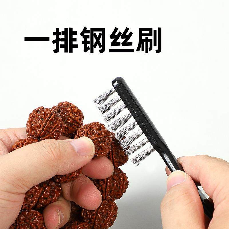 1排304不锈钢钢丝刷塑料柄文玩清理扣缝刷子工业除锈除漆刷子,五金/工具,油漆刷/滚筒,淘宝优惠券,粉丝福利购,淘宝优惠卷