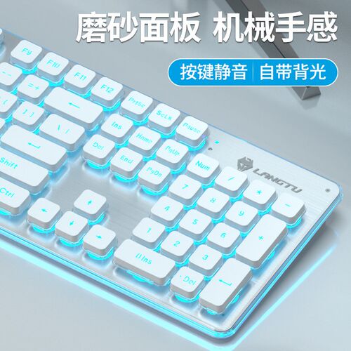 新品机械手感键盘有线薄膜无声静音电竞游戏Nusb台式电脑笔记本外