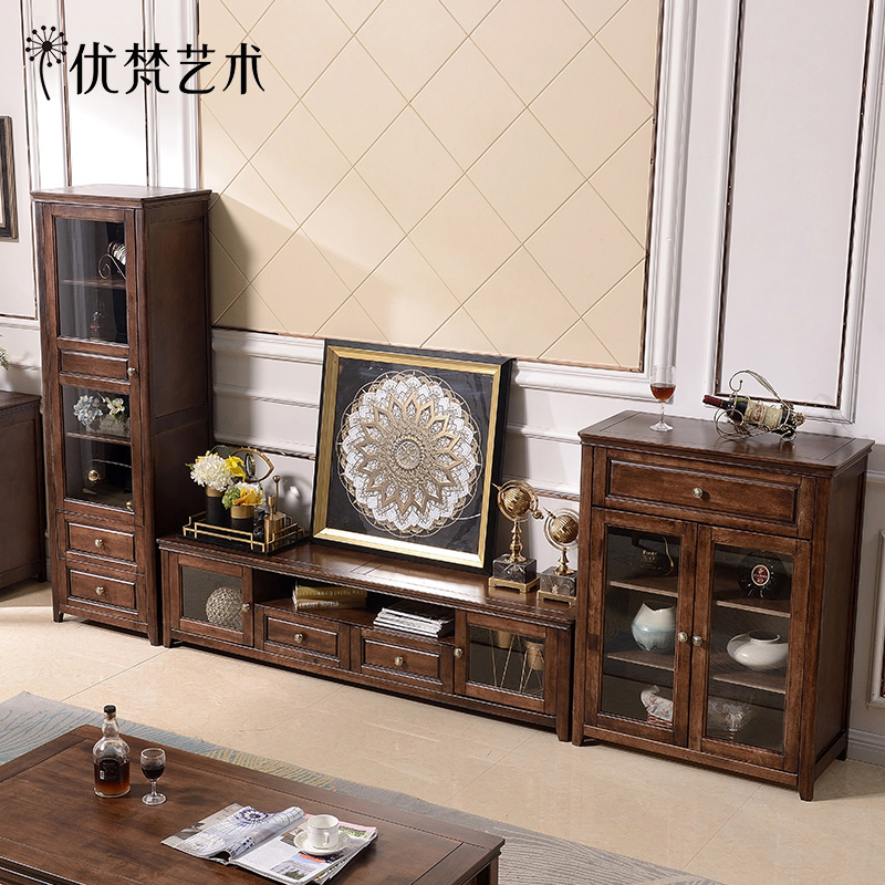 极速UV Heome 特纳美式复古房间卧室电视柜主卧高柜电视机边柜组