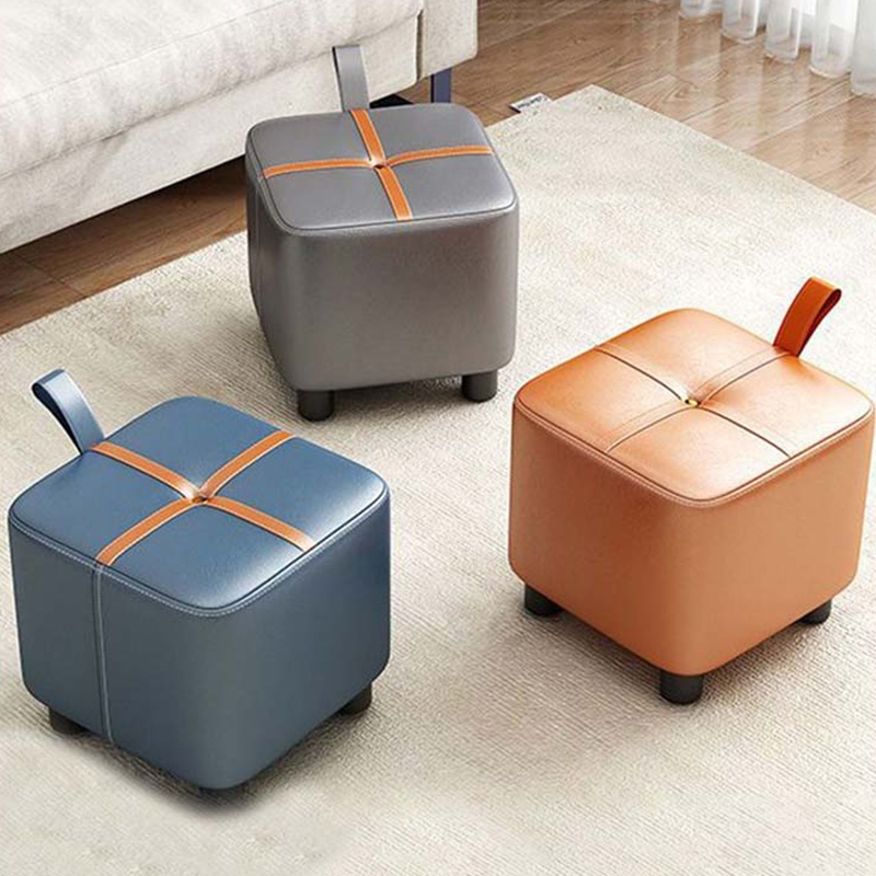 极速大人坐的小凳子家用矮凳方凳软包客I厅茶几凳子门口小型脚凳