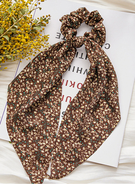 极速2021 Summer Floral Print Korea Elastic Hair BTands Long