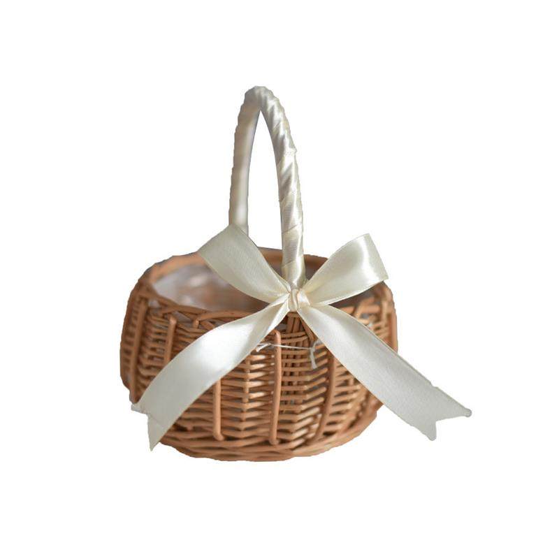 极速编织花篮手提花童手s工天然仿真花篮子拌手礼蝴蝶节乳白藤编,特色手工艺,其他特色工艺品,淘宝优惠券,粉丝福利购,淘宝优惠卷