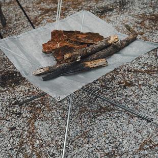 露营野炊自驾游便携收纳不锈钢焚火架 户外柴火炉 取暖炉子篝火架