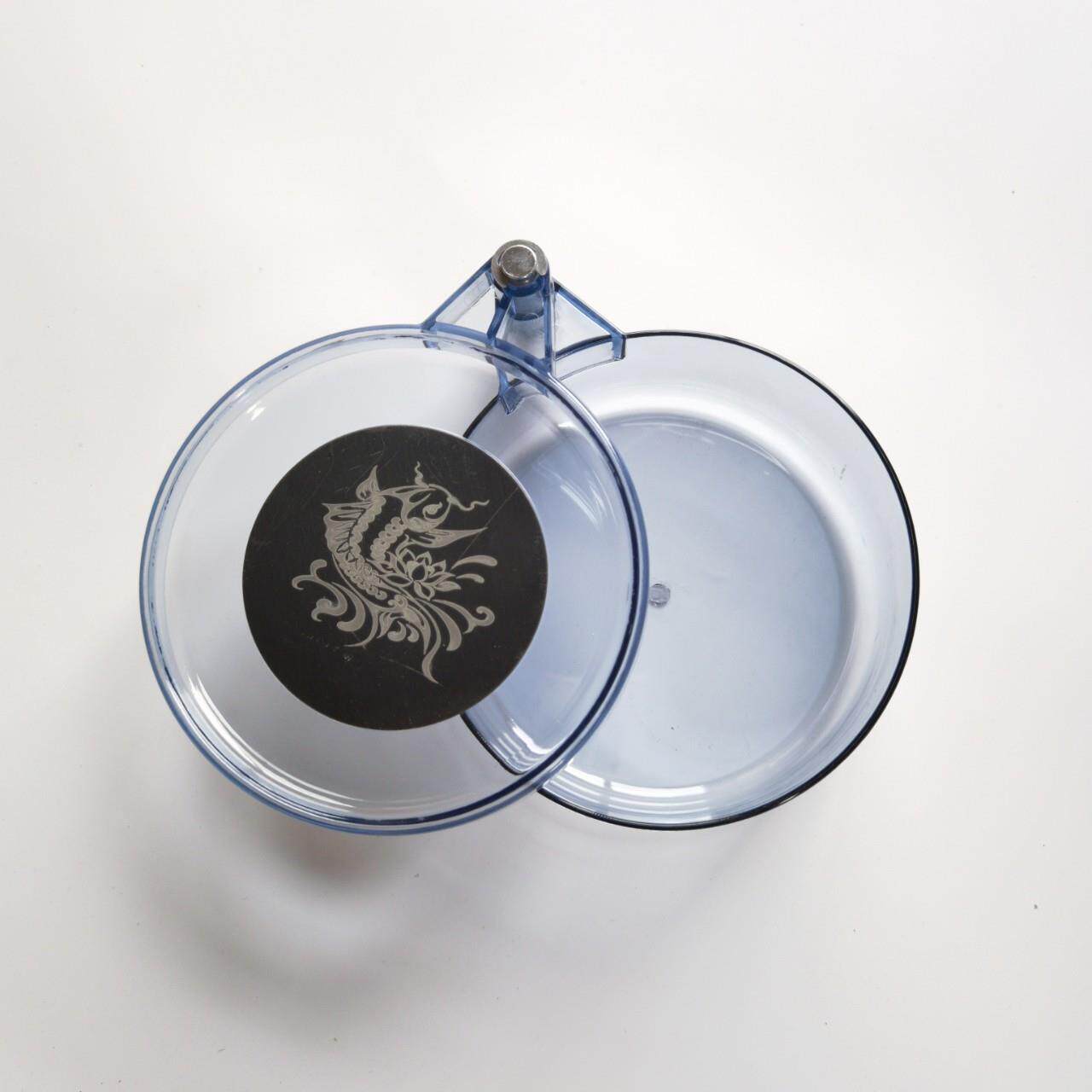 迷你拉饵盘聚碳拉饵盘组合鱼食盆点磁拉饵盘透明袋带地插拉尔盘